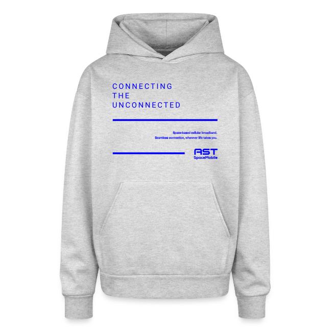 Connecting the Unconnected Blue - Oversized Hooded Sweatshirt