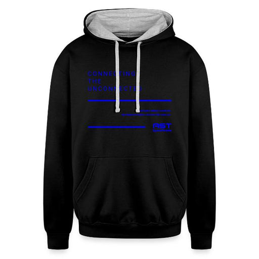 Connecting the Unconnected Blue - Unisex Contrast Hoodie