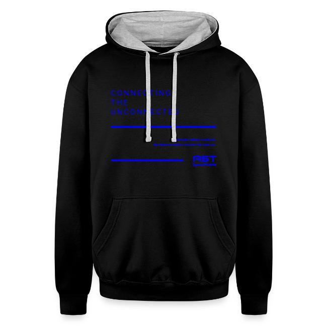 Connecting the Unconnected Blue - Unisex Contrast Hoodie