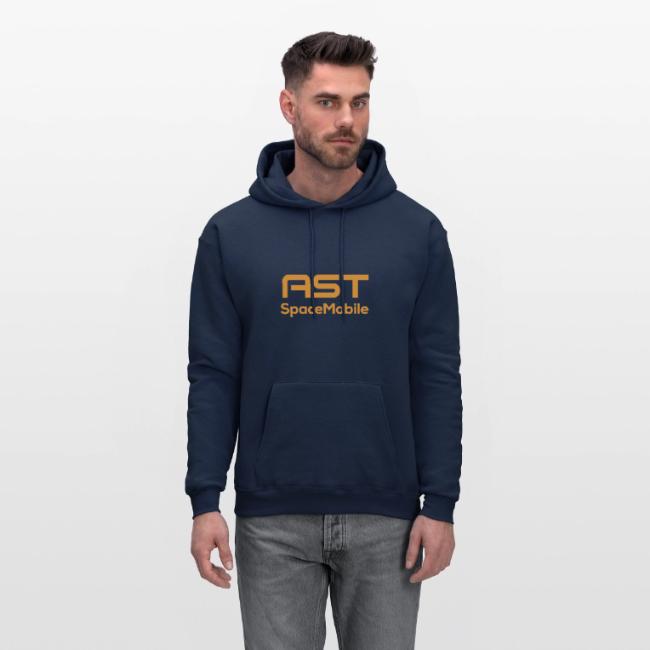 AST SpaceMobile orange logo stacked 1 - Men's Hoodie