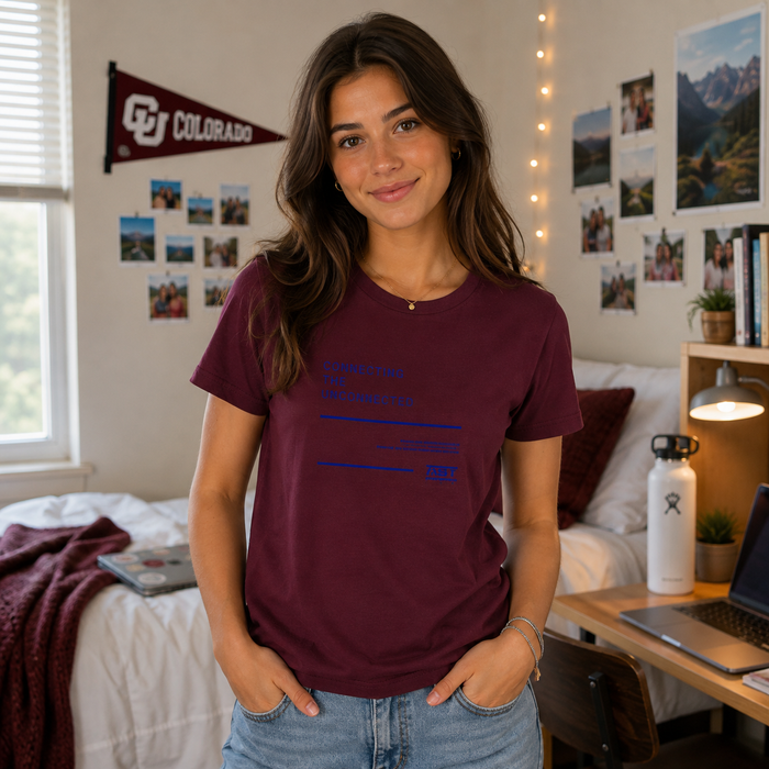 ASTS Women's Blue Connect the Unconnected Tee