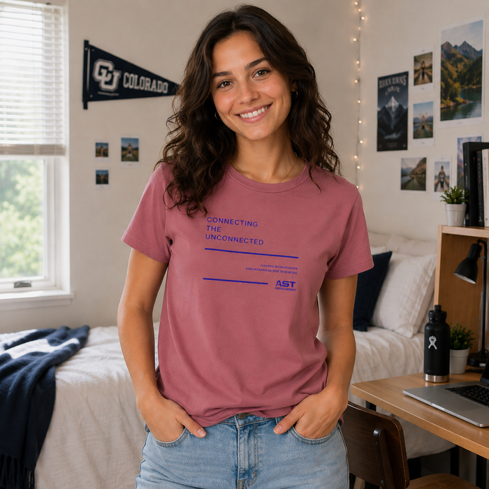 ASTS Women's Blue Connect the Unconnected Tee