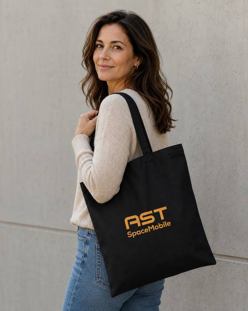 AST SpaceMobile Orange Logo Tote Bag