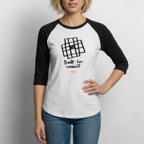 Built to connect - Black - Unisex Baseball T-Shirt
