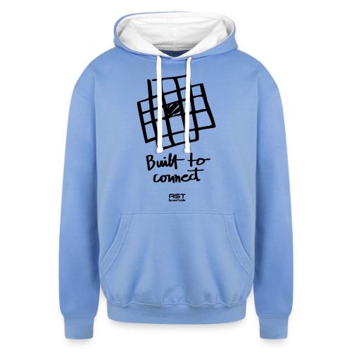 Built to connect - Black - Unisex Contrast Hoodie